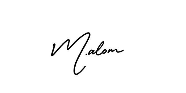 How to Draw M.alom signature style? AmerikaSignatureDemo-Regular is a latest design signature styles for name M.alom. M.alom signature style 3 images and pictures png