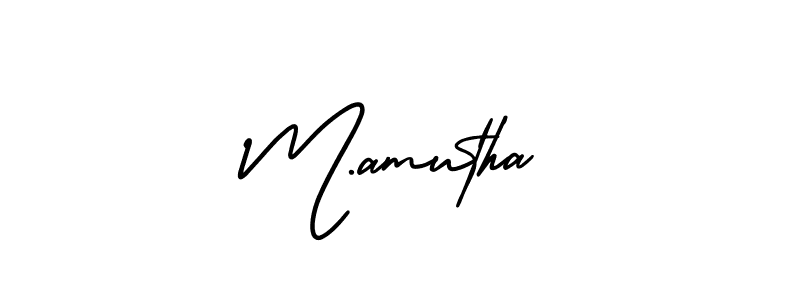Make a beautiful signature design for name M.amutha. Use this online signature maker to create a handwritten signature for free. M.amutha signature style 3 images and pictures png
