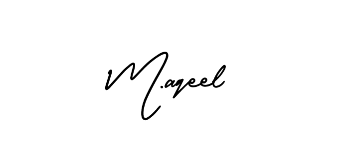 Use a signature maker to create a handwritten signature online. With this signature software, you can design (AmerikaSignatureDemo-Regular) your own signature for name M.aqeel. M.aqeel signature style 3 images and pictures png