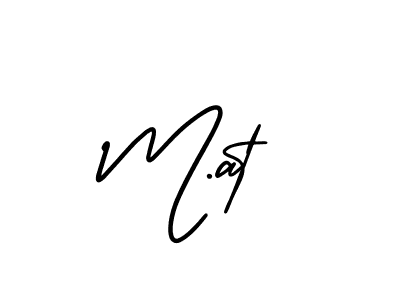 Use a signature maker to create a handwritten signature online. With this signature software, you can design (AmerikaSignatureDemo-Regular) your own signature for name M.at. M.at signature style 3 images and pictures png