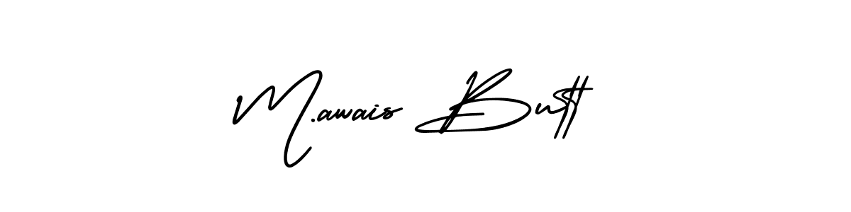 How to make M.awais Butt name signature. Use AmerikaSignatureDemo-Regular style for creating short signs online. This is the latest handwritten sign. M.awais Butt signature style 3 images and pictures png