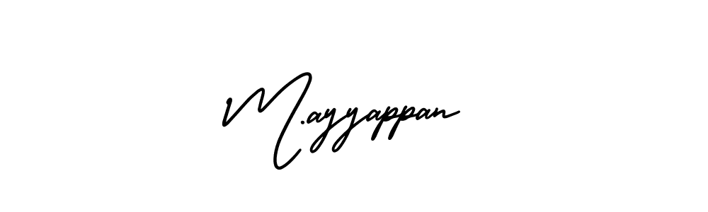 It looks lik you need a new signature style for name M.ayyappan. Design unique handwritten (AmerikaSignatureDemo-Regular) signature with our free signature maker in just a few clicks. M.ayyappan signature style 3 images and pictures png
