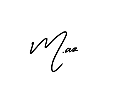 How to make M.az name signature. Use AmerikaSignatureDemo-Regular style for creating short signs online. This is the latest handwritten sign. M.az signature style 3 images and pictures png