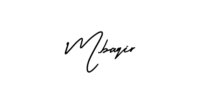 How to Draw M.baqir signature style? AmerikaSignatureDemo-Regular is a latest design signature styles for name M.baqir. M.baqir signature style 3 images and pictures png