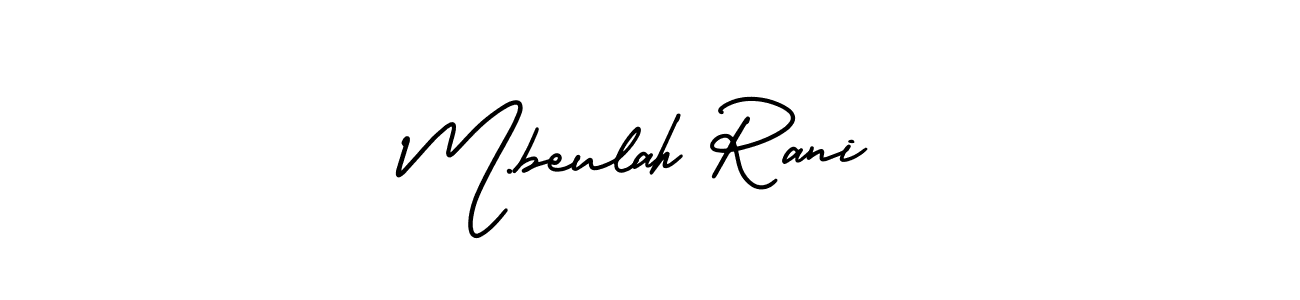 if you are searching for the best signature style for your name M.beulah Rani. so please give up your signature search. here we have designed multiple signature styles  using AmerikaSignatureDemo-Regular. M.beulah Rani signature style 3 images and pictures png