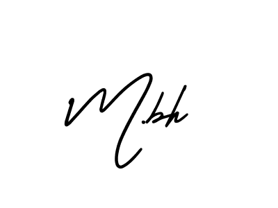 How to make M.bh signature? AmerikaSignatureDemo-Regular is a professional autograph style. Create handwritten signature for M.bh name. M.bh signature style 3 images and pictures png