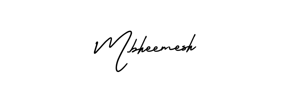 How to make M.bheemesh name signature. Use AmerikaSignatureDemo-Regular style for creating short signs online. This is the latest handwritten sign. M.bheemesh signature style 3 images and pictures png