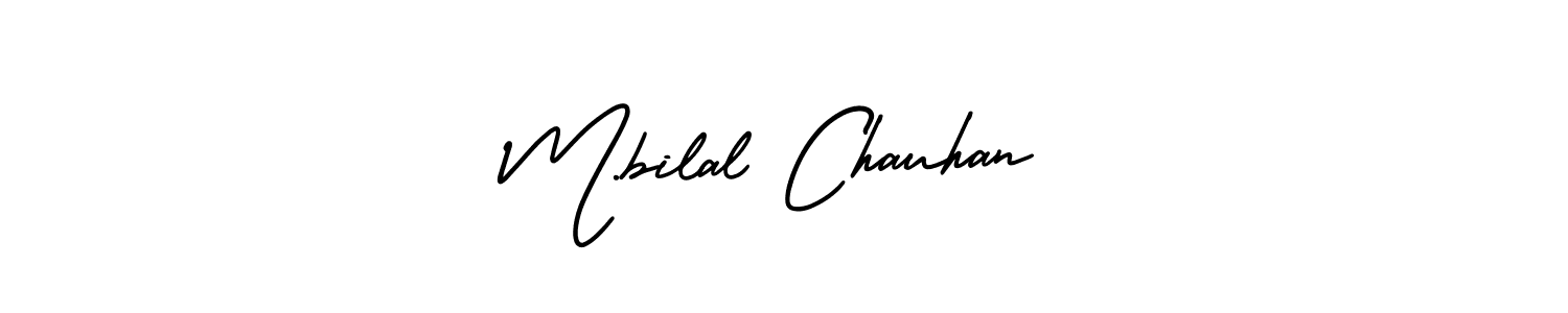 You should practise on your own different ways (AmerikaSignatureDemo-Regular) to write your name (M.bilal Chauhan) in signature. don't let someone else do it for you. M.bilal Chauhan signature style 3 images and pictures png