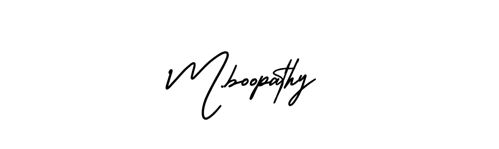 You should practise on your own different ways (AmerikaSignatureDemo-Regular) to write your name (M.boopathy) in signature. don't let someone else do it for you. M.boopathy signature style 3 images and pictures png