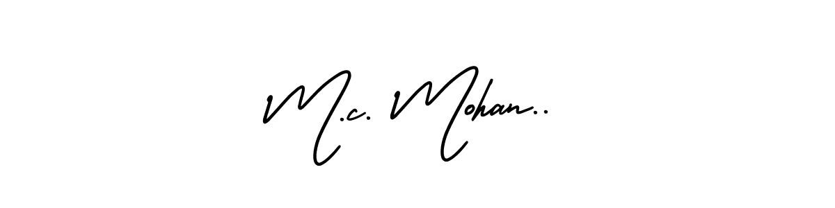 Make a beautiful signature design for name M.c. Mohan... Use this online signature maker to create a handwritten signature for free. M.c. Mohan.. signature style 3 images and pictures png
