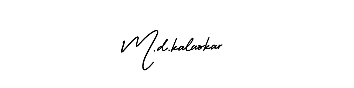 Design your own signature with our free online signature maker. With this signature software, you can create a handwritten (AmerikaSignatureDemo-Regular) signature for name M.d.kalaskar. M.d.kalaskar signature style 3 images and pictures png