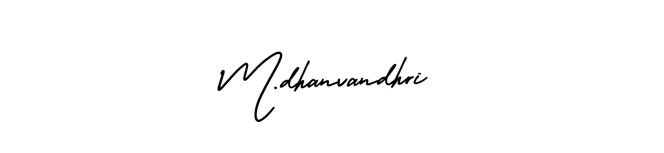 This is the best signature style for the M.dhanvandhri name. Also you like these signature font (AmerikaSignatureDemo-Regular). Mix name signature. M.dhanvandhri signature style 3 images and pictures png