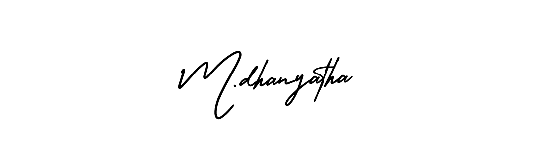 Also we have M.dhanyatha name is the best signature style. Create professional handwritten signature collection using AmerikaSignatureDemo-Regular autograph style. M.dhanyatha signature style 3 images and pictures png