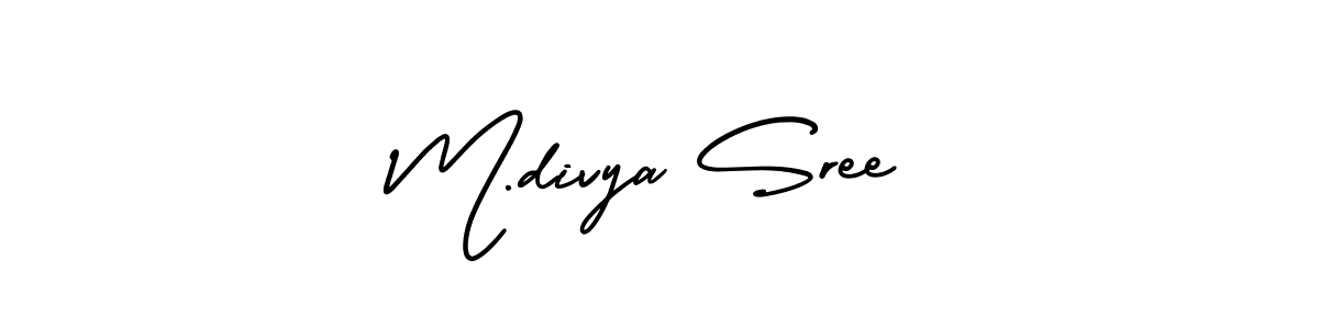 Make a beautiful signature design for name M.divya Sree. With this signature (AmerikaSignatureDemo-Regular) style, you can create a handwritten signature for free. M.divya Sree signature style 3 images and pictures png