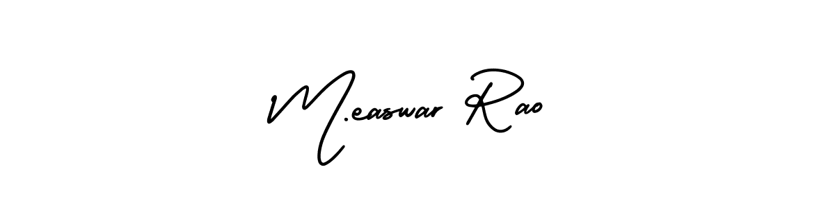 if you are searching for the best signature style for your name M.easwar Rao. so please give up your signature search. here we have designed multiple signature styles  using AmerikaSignatureDemo-Regular. M.easwar Rao signature style 3 images and pictures png