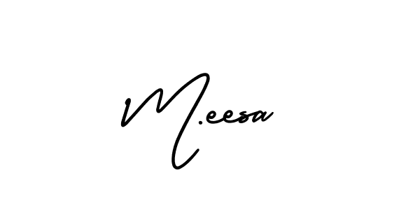 Make a beautiful signature design for name M.eesa. With this signature (AmerikaSignatureDemo-Regular) style, you can create a handwritten signature for free. M.eesa signature style 3 images and pictures png