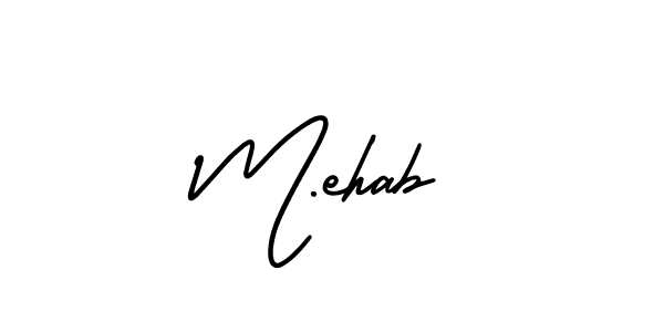 This is the best signature style for the M.ehab name. Also you like these signature font (AmerikaSignatureDemo-Regular). Mix name signature. M.ehab signature style 3 images and pictures png