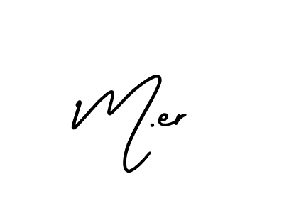 You should practise on your own different ways (AmerikaSignatureDemo-Regular) to write your name (M.er) in signature. don't let someone else do it for you. M.er signature style 3 images and pictures png