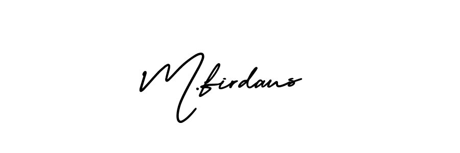 M.firdaus stylish signature style. Best Handwritten Sign (AmerikaSignatureDemo-Regular) for my name. Handwritten Signature Collection Ideas for my name M.firdaus. M.firdaus signature style 3 images and pictures png