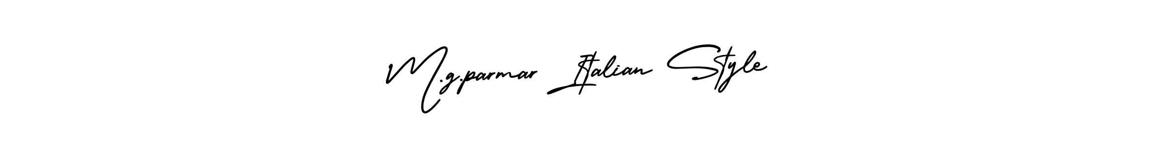 Use a signature maker to create a handwritten signature online. With this signature software, you can design (AmerikaSignatureDemo-Regular) your own signature for name M.g.parmar Italian Style. M.g.parmar Italian Style signature style 3 images and pictures png