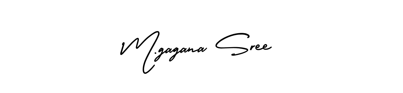 Also we have M.gagana Sree name is the best signature style. Create professional handwritten signature collection using AmerikaSignatureDemo-Regular autograph style. M.gagana Sree signature style 3 images and pictures png