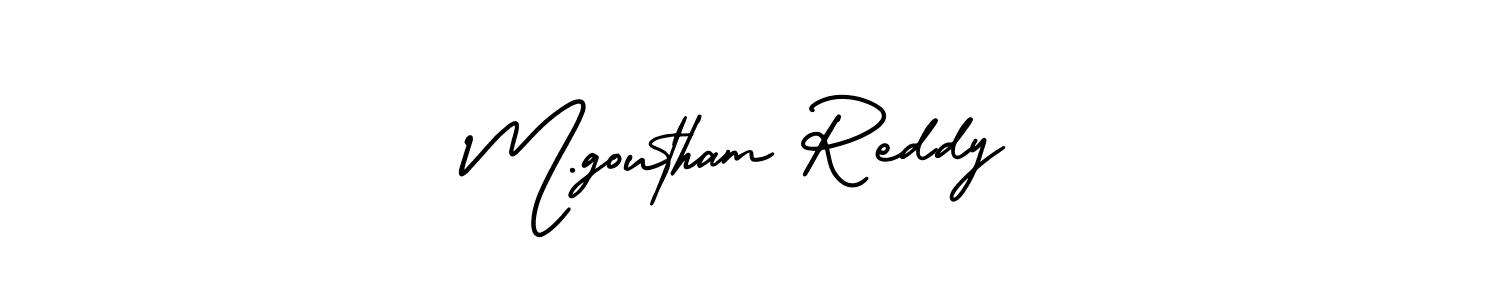 M.goutham Reddy stylish signature style. Best Handwritten Sign (AmerikaSignatureDemo-Regular) for my name. Handwritten Signature Collection Ideas for my name M.goutham Reddy. M.goutham Reddy signature style 3 images and pictures png