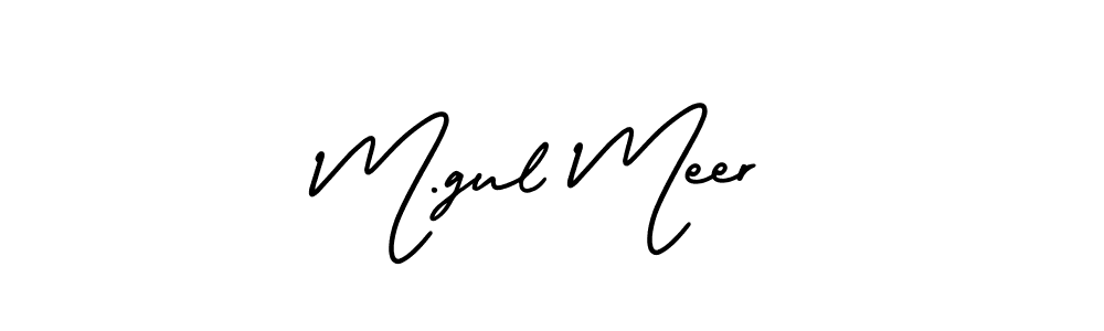 Design your own signature with our free online signature maker. With this signature software, you can create a handwritten (AmerikaSignatureDemo-Regular) signature for name M.gul Meer. M.gul Meer signature style 3 images and pictures png