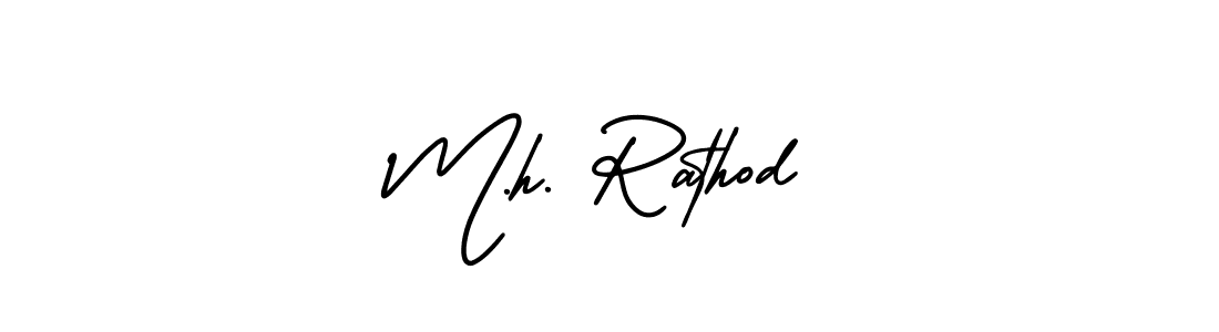 This is the best signature style for the M.h. Rathod name. Also you like these signature font (AmerikaSignatureDemo-Regular). Mix name signature. M.h. Rathod signature style 3 images and pictures png