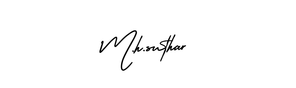 if you are searching for the best signature style for your name M.h.suthar. so please give up your signature search. here we have designed multiple signature styles  using AmerikaSignatureDemo-Regular. M.h.suthar signature style 3 images and pictures png