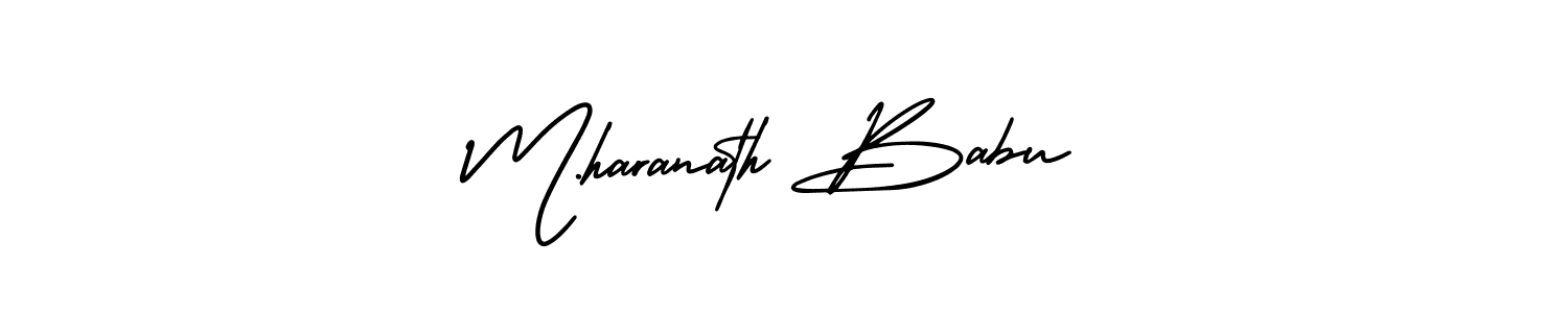 M.haranath Babu stylish signature style. Best Handwritten Sign (AmerikaSignatureDemo-Regular) for my name. Handwritten Signature Collection Ideas for my name M.haranath Babu. M.haranath Babu signature style 3 images and pictures png