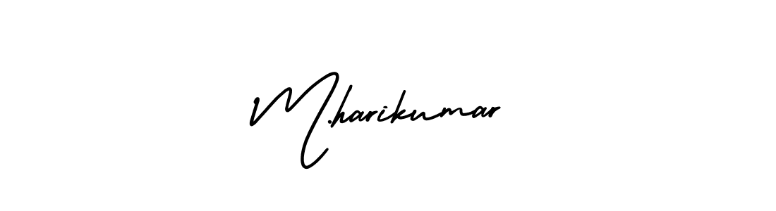 Design your own signature with our free online signature maker. With this signature software, you can create a handwritten (AmerikaSignatureDemo-Regular) signature for name M.harikumar. M.harikumar signature style 3 images and pictures png