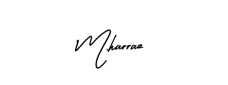 Use a signature maker to create a handwritten signature online. With this signature software, you can design (AmerikaSignatureDemo-Regular) your own signature for name M.harraz. M.harraz signature style 3 images and pictures png