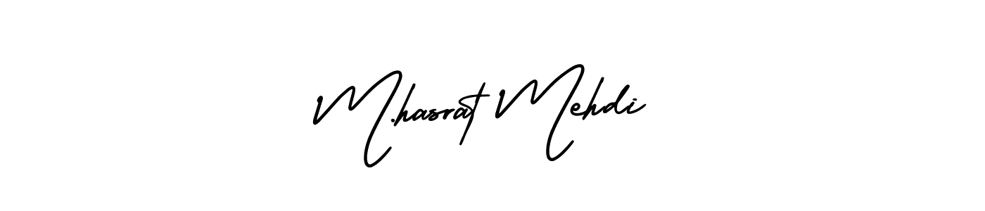 Use a signature maker to create a handwritten signature online. With this signature software, you can design (AmerikaSignatureDemo-Regular) your own signature for name M.hasrat Mehdi. M.hasrat Mehdi signature style 3 images and pictures png