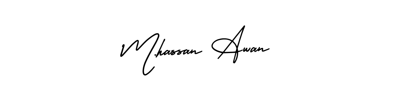 Also we have M.hassan Awan name is the best signature style. Create professional handwritten signature collection using AmerikaSignatureDemo-Regular autograph style. M.hassan Awan signature style 3 images and pictures png