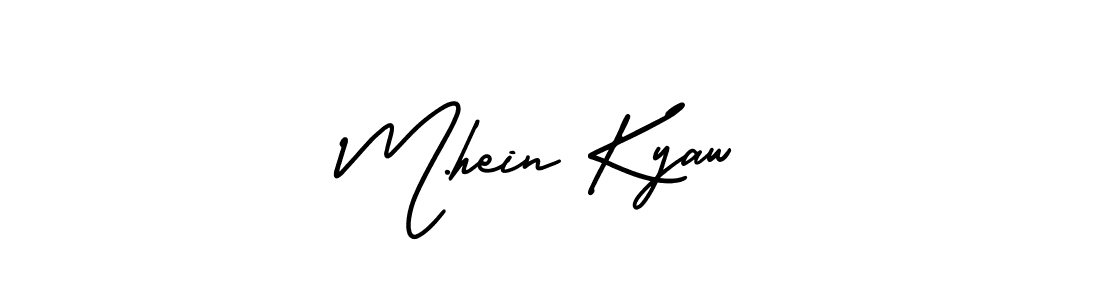Design your own signature with our free online signature maker. With this signature software, you can create a handwritten (AmerikaSignatureDemo-Regular) signature for name M.hein Kyaw. M.hein Kyaw signature style 3 images and pictures png