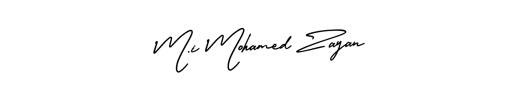 Make a beautiful signature design for name M.i Mohamed Zayan. With this signature (AmerikaSignatureDemo-Regular) style, you can create a handwritten signature for free. M.i Mohamed Zayan signature style 3 images and pictures png