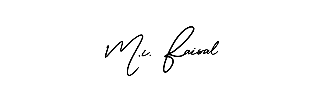 Also we have M.i. Faisal name is the best signature style. Create professional handwritten signature collection using AmerikaSignatureDemo-Regular autograph style. M.i. Faisal signature style 3 images and pictures png