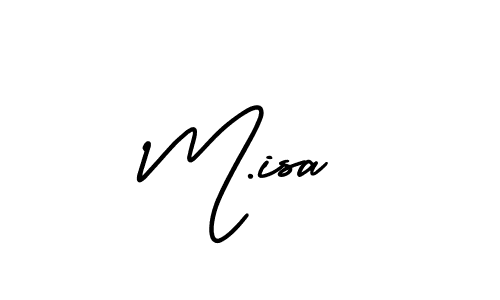 How to make M.isa signature? AmerikaSignatureDemo-Regular is a professional autograph style. Create handwritten signature for M.isa name. M.isa signature style 3 images and pictures png