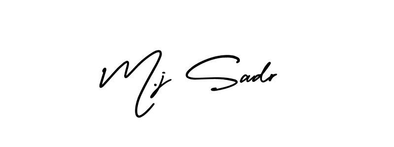 Use a signature maker to create a handwritten signature online. With this signature software, you can design (AmerikaSignatureDemo-Regular) your own signature for name M.j Sadr. M.j Sadr signature style 3 images and pictures png