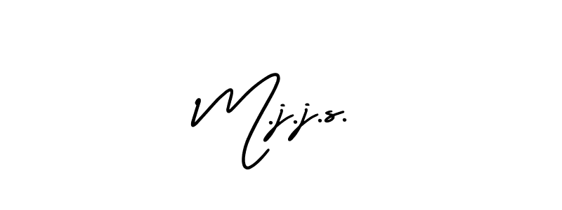 How to make M.j.j.s. name signature. Use AmerikaSignatureDemo-Regular style for creating short signs online. This is the latest handwritten sign. M.j.j.s. signature style 3 images and pictures png