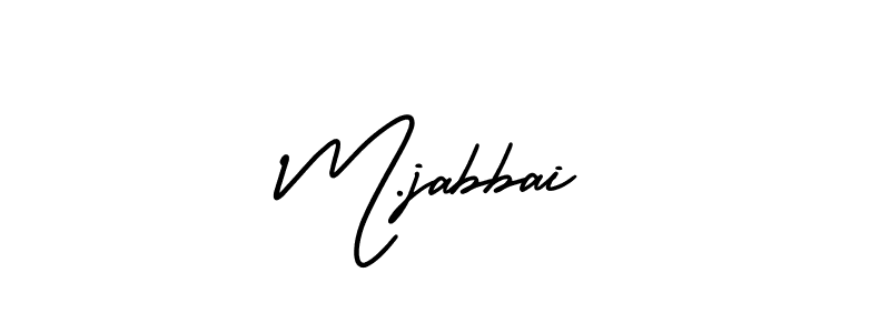 You should practise on your own different ways (AmerikaSignatureDemo-Regular) to write your name (M.jabbai) in signature. don't let someone else do it for you. M.jabbai signature style 3 images and pictures png