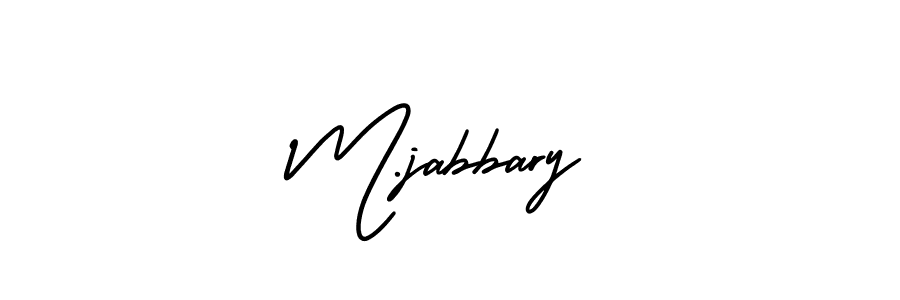 Use a signature maker to create a handwritten signature online. With this signature software, you can design (AmerikaSignatureDemo-Regular) your own signature for name M.jabbary. M.jabbary signature style 3 images and pictures png