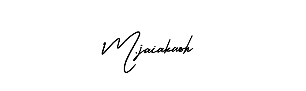 Make a beautiful signature design for name M.jaiakash. With this signature (AmerikaSignatureDemo-Regular) style, you can create a handwritten signature for free. M.jaiakash signature style 3 images and pictures png