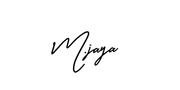 Use a signature maker to create a handwritten signature online. With this signature software, you can design (AmerikaSignatureDemo-Regular) your own signature for name M.jaya. M.jaya signature style 3 images and pictures png