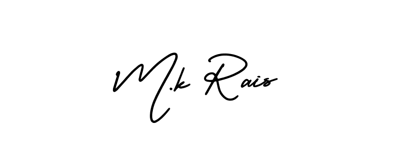 Also we have M.k Rais name is the best signature style. Create professional handwritten signature collection using AmerikaSignatureDemo-Regular autograph style. M.k Rais signature style 3 images and pictures png