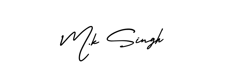 Make a beautiful signature design for name M.k Singh. With this signature (AmerikaSignatureDemo-Regular) style, you can create a handwritten signature for free. M.k Singh signature style 3 images and pictures png