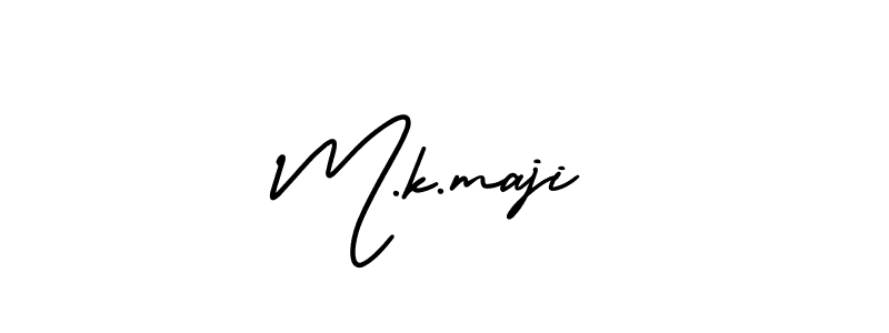 Make a beautiful signature design for name M.k.maji. With this signature (AmerikaSignatureDemo-Regular) style, you can create a handwritten signature for free. M.k.maji signature style 3 images and pictures png