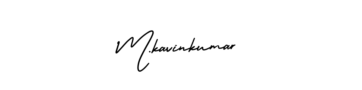 Design your own signature with our free online signature maker. With this signature software, you can create a handwritten (AmerikaSignatureDemo-Regular) signature for name M.kavinkumar. M.kavinkumar signature style 3 images and pictures png
