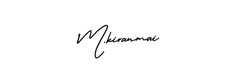 How to make M.kiranmai name signature. Use AmerikaSignatureDemo-Regular style for creating short signs online. This is the latest handwritten sign. M.kiranmai signature style 3 images and pictures png