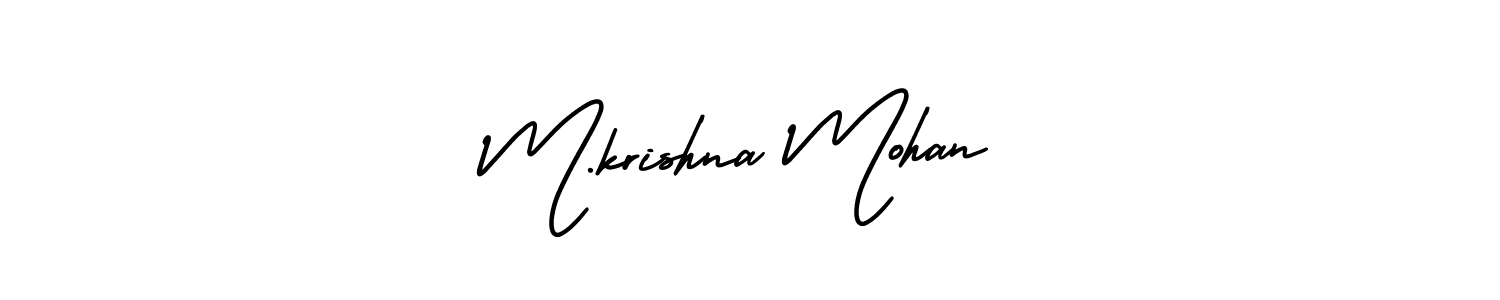 Create a beautiful signature design for name M.krishna Mohan. With this signature (AmerikaSignatureDemo-Regular) fonts, you can make a handwritten signature for free. M.krishna Mohan signature style 3 images and pictures png